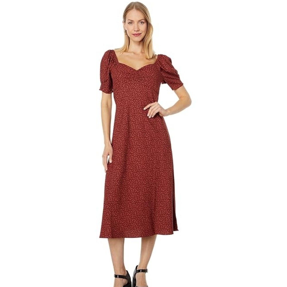 Madewell Elisse Ruched Bodice Midi Dress